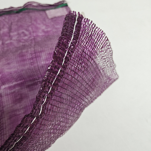 Bolsa de malla circular morada con cordón; para envasar maíz, zanahorias, patatas y otras verduras - Product Image 6