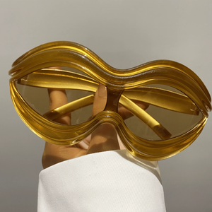 Modische Sexy Übergroße Katzenaugen-Sonnenbrille für Damen 2024 Luxusmarke Y2k Punk Einteilige Sonnenbrillen für Frauen Wrap-Around-Brillen - Product Image 6