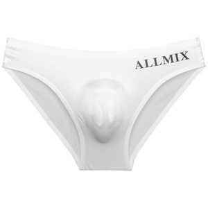 Calzoncillos, tangas y medias sexys para hombre, de seda helada, transpirables, con bolsillo con letras en relieve 3D, logotipo y talla personalizados - Product Image 6