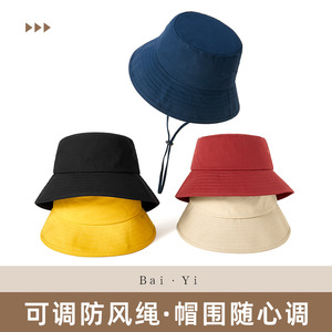 หมวกบักเก็ตป้องกันแสงแดดสำหรับฤดูร้อน ผู้หญิง สีพื้น ผ้าฝ้าย พับได้ สำหรับกิจกรรมกลางแจ้ง เดินป่า ตกปลา หมวกกันแดด - Product Image 5