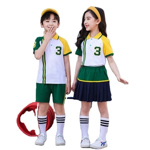 Personalización de fábrica, uniforme para estudiantes de primaria y secundaria, ropa de verano para niños, kits de uniformes deportivos escolares - Product Image 1