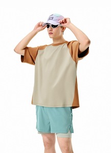Camiseta de Hombros Descubiertos 26, Primavera/Verano, Nuevo Producto, Informal, con Contraste de Color, para Montañismo al Aire Libre, Manga Corta - Product Image 2