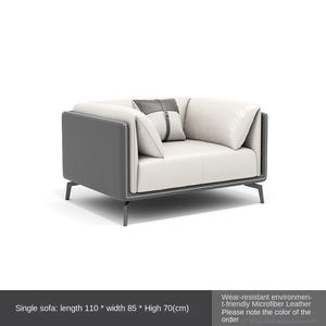 आधुनिक प्रकाश लक्जरी कार्यालय रिसेप्शन क्षेत्र सेट मॉड्यूलर अनुभागीय सोफे कॉफी टेबल संयोजन स्पंज स्टेनलेस स्टील पैर - Product Image 6