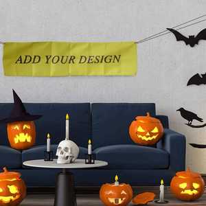 Banderoles suspendues personnalisées en polyester écologique, enseignes personnalisées pour fêtes d'anniversaire en extérieur/intérieur, rectangulaires - Product Image 6