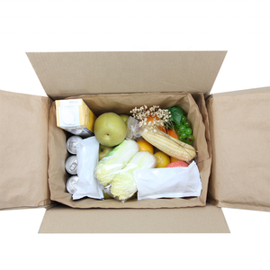 Boîte d'emballage recyclable à isolation thermique pour viande congelée Boîte isotherme à chaîne du froid Tampon en papier kraft en nid d'abeille fabriqué en Thaïlande - Product Image 4