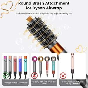 Accesorio de Rizado Circular Voluminizador Compatible con <span class=keywords><strong>Dyson</strong></span> HS01 HS05 HS08 - Funciona para Cabello Rizado - Product Image 3