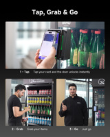 Distributeur automatique de boissons AI 300-600 pièces, 4G/WiFi, surveillance à distance, SDK, TPV, paiement multi-mode, HAHA 440 Plus Noir