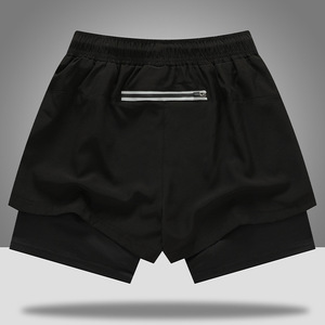 Pantalones Cortos Deportivos de Cintura Alta para Hombre LEIJIAER, Transpirables, para Correr, con Bolsillos, de Tejido de Punto, Tipo Bermuda, Disponibles para OEM - Product Image 5