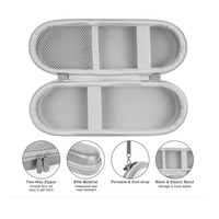 Sac de rangement pour brosse à dents en EVA rouge imperméable pour le camping et les voyages
