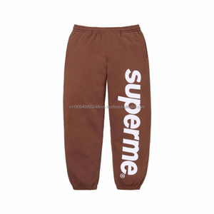 Pantalon en coton épais brodé avec grandes lettres et patchwork, style super tendance, pour homme, idéal pour les tenues décontractées et sportives. - Product Image 3