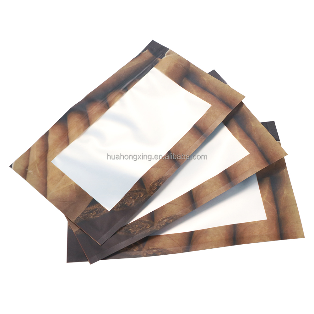 Custom Printed Personalized Ziplock Cigar Packaging Storage Bags Cigar Bags