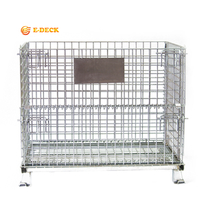 Contenedor contenedor de jaula de malla de alambre de almacenamiento de metal de alta resistencia logístico Chapado en zinc para la venta - Product Image 2