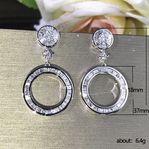 Orecchini a Cerchio Geometrici Vintage per Donne, Orecchini Trapezoidali Scintillanti, Gioielli Minimalisti per le Orecchie - Product Image 5