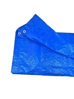 Couverture de pluie, bâche étanche en PE avec œillets en métal, couverture de transport étanche, de couleur bleu/blanc, dimension 3 M x 4M x 5M