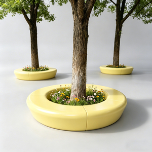 Banc de jardin botanique personnalisable, résistant aux intempéries, en fibre de verre, sièges publics pour parc et sentier piétonnier - Product Image 1