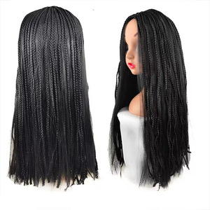 Perruque style Princesse Asha, cheveux synthétiques longs noirs tressés, ligne de cheveux naturelle, perruque de cosplay pour Halloween - Product Image 4