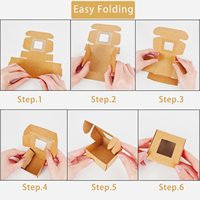 Emballage de savon cadeau de fête de vacances fenêtre transparente papier noir emballage de boîte de gâteau personnalisé Offre Spéciale