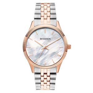 Reloj de Pulsera de Cuarzo de Lujo para Mujer 2024, 32 mm, Acero Inoxidable 316L, Esfera de Nácar, Correa de Cuero, Elegante - Product Image 2
