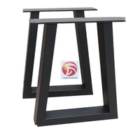 Pieds de table en forme de Z de taille personnalisée Pieds de steek anticorrosion en acier de fonte Q235B pour banc de bureau, table basse à manger