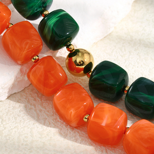 قلادات مربعة من الراتنج والأكريليك على طراز Y2K من دريم شو، مجوهرات مقاومة للماء، سلاسل وقلادات أنيقة - Product Image 4