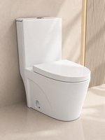 Siège de toilette en céramique de style moderne, cuvette carrée à double chasse, structure monobloc, piège en P et piège en S pour les hôtels.