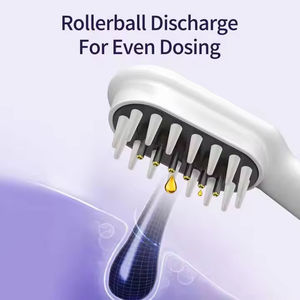 Peine de masaje eléctrico ergonómico recargable para el cuero cabelludo con luz roja y azul, fisioterapia, aplicación de aceite, crecimiento del cabello, reparación capilar - Product Image 3