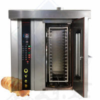 Horno rotatorio popular para pan solar, horno para pizza, horno rotatorio eléctrico de aire caliente a gas y diésel