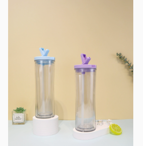 Nouvelle tasse minimaliste d'intérieur pour la maison, double paroi isolée, avec infuseur à paille, corps droit, bouchon à vis, 710 ml, pour boire <span class=keywords><strong>de</strong></span> l'<span class=keywords><strong>eau</strong></span> - Product Image 3