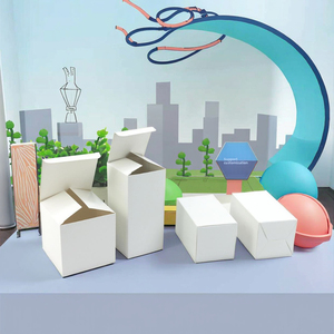 Bán buôn tùy chỉnh in logo tông trắng sóng máy bay hộp thẻ bao bì hộp cho nến ví giấy vận chuyển - Product Image 2