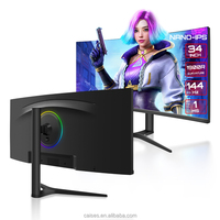Moniteur d'ordinateur Gaming 165hz Led Desktop Monitor 34 "4k 144hz 2k Ultrawide Screen Curved Monitor Fonctionne avec Ps5