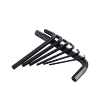 L Shaped Square Hex Allen Key Wrench, 1.5 mm-6 mm, Black