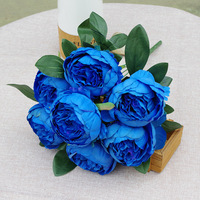 Pivoines de style européen couleur de printemps 13 fleurs de pivoines artificielles utilisées pour la décoration de la salle d'échantillon d'accessoires de mariage
