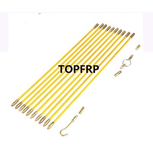 4mm Fish Tape Fiberglass Wire Cable <b>Rod</b> Pull Kit with Hook and Hole - Product Image 1