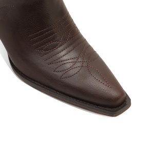 Женские черные ковбойские сапоги с острым носком, высотой до колена, в стиле вестерн, для родео, на массивном каблуке 6 см - Product Image 5