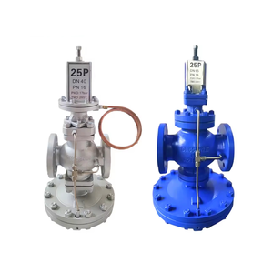 Vanne de régulation de pression de vapeur <span class=keywords><strong>DP27</strong></span> en acier moulé WCB Vanne de régulation de pression à membrane pilotée pour vapeur - Product Image 1