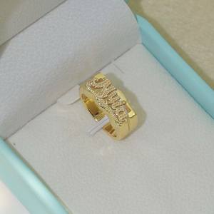 Персонализированные кольца унисекс хип-хоп панк кольцо на палец на заказ с ручным способом из нержавеющей стали 3D имя кольцо с буквами - Product Image 2