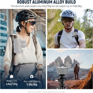 NEEWER Plaque de fixation rapide 38mm carrée Type Arca QR Plaque de montage pour appareil photo Compatible avec Peak Design Capture <span class=keywords><strong>V3</strong></span> Camera <span class=keywords><strong>Clip</strong></span> - Product Image 5