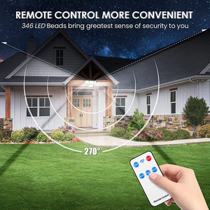 Mới nhất 342led bên ngoài năng lượng mặt trời ánh sáng 3 chế độ năng lượng mặt trời cảm biến chuyển động tường ánh sáng riêng biệt 5 mét cáp an ninh năng lượng mặt trời đèn ngoài trời - Product Image 3