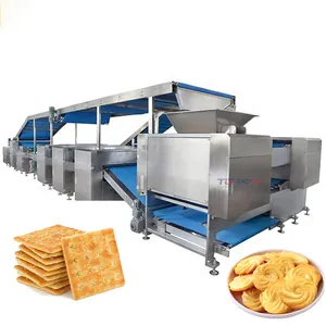 Mini máquina de biscoito automática que faz biscoito, linha de produção fabricante de biscoitos