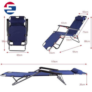 Chaise longue de terrasse portable en métal grillagé, imperméable, pour extérieur, <span class=keywords><strong>plage</strong></span>, réglable, zéro gravité, pliable, pour cour - Product Image 3