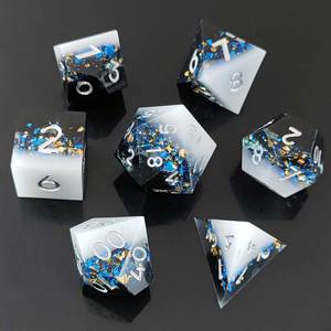 Choson 7 Polyèdre <span class=keywords><strong>D20</strong></span> Carré Résine Dés En Plastique De Table RPG Outils pour MDN Donjons Dragons COC Run Kulu TRPG - Product Image 6