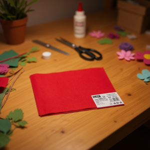 Ilan Filter Paper 40x60cm <b>Red</b> Nonwoven Craft <b>Material</b> 2mm Thickness - Product Image 3