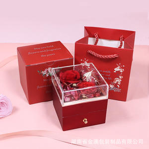 Set Regalo di Fiori Preservati con Collana, Rosa Naturale Conservata in Scatola di Gioielli, Nuove Tendenze - Product Image 5