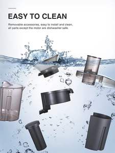 Centrifugeuse en acier inoxydable 300W, extracteur de jus noir sans BPA, <span class=keywords><strong>goulotte</strong></span> d'alimentation électrique domestique facile de 3 pouces - Product Image 6