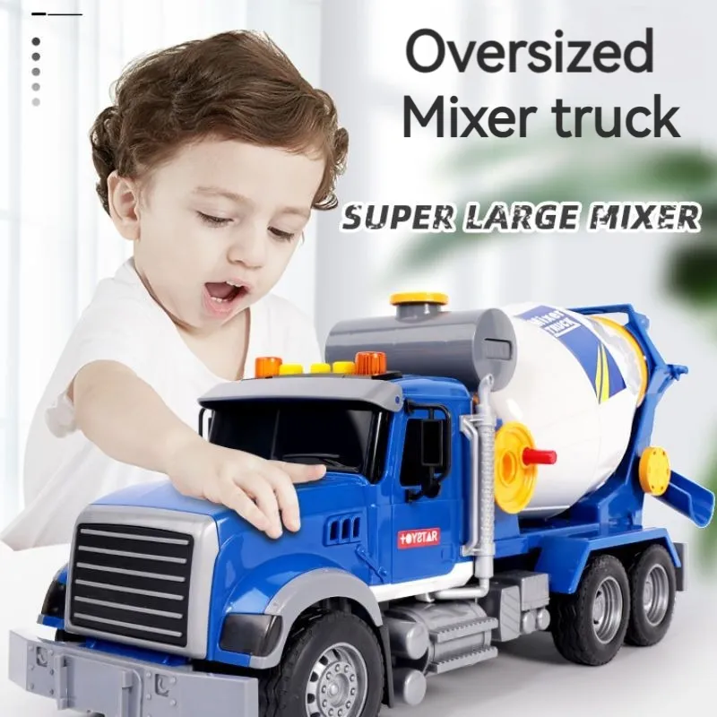 2023 New arrivals trẻ em cho đồ chơi Mixer Truck agitating xe tải xe, lớn xi măng Mixer Đồ chơi xe tải với ánh sáng âm nhạc cậu bé ma sát đồ chơi