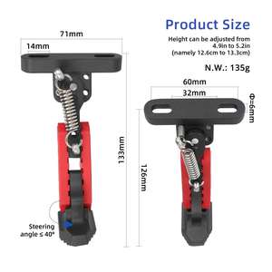 Support de stationnement latéral réglable Ulip noir 13,3 cm rouge pour trottinettes électriques XM4, XM4 Lite, XM4 Pro, F20, F30, F40 - Product Image 2
