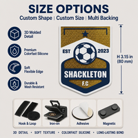 Écussons en silicone personnalisés lavables, logos et emblèmes pour vêtements de sport, vêtements d'extérieur, sacs, fournitures graphiques textiles