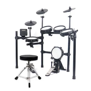 Professional Electronic Drum Factory Moinng Playing and Teaching Mesh Head Digital Drum Set with 5 Drums 3 Cymbal