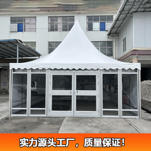 Carpa Piramidal de 6x6m, Tela de Poliéster, Impermeable, Resistente al Viento, Protección UV, Carpa para Eventos de Cuatro Estaciones - Product Image 4