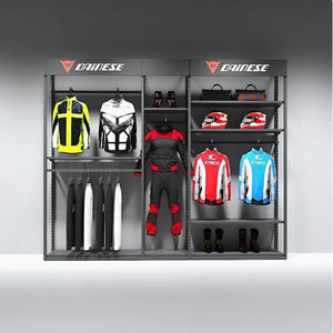 Support d'affichage de vêtements pour moto en métal double face anti-rouille de luxe YiSheng Hall avec taille personnalisable - Product Image 6